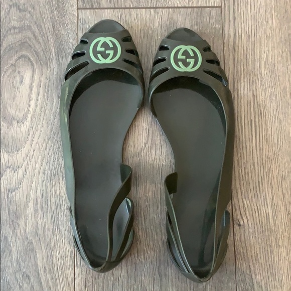 gucci marola jelly flats